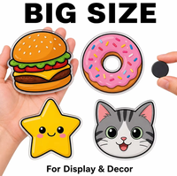 Aimants de réfrigérateur personnalisés en acrylique, formes variées, lot en gros, 3 mm, découpés, impression UV, support magnétique noir, cadeau en vrac