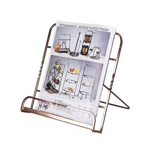 Exhibición de fabricación de fábrica barata y al mejor precio, hecho a mano revistero, soporte de periódico de Metal para exteriores para decoración de mesa de oficina - Product Image 1