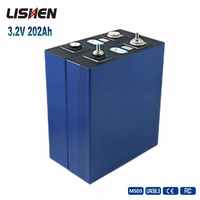 Sel Baterai LiFePO4 Lishen 202Ah 3.2V untuk Perakitan Paket Baterai Lithium 12V 24V 48V Kustom untuk Penyimpanan Energi Surya RV EV Kustom