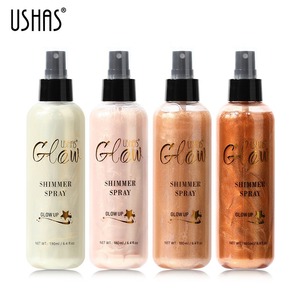 Spray <span class=keywords><strong>Corporal</strong></span> Brillante USHAS 180ml, Iluminador Líquido para Piel Oscura, 4 Colores, Bronceador <span class=keywords><strong>Corporal</strong></span>, Spray Contorneador Iluminador Líquido - Product Image 6