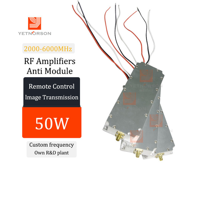 2400-2500mhz 50w Gan Rf Amplifiers Plastic-capsulated Anti Uav Module Anti Portability DJI RF Power Amplifier FPV Module