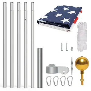 Wholesale Aluminum Retractable Flag Pole Convenient And Adjustable Flag Display Flag Poles