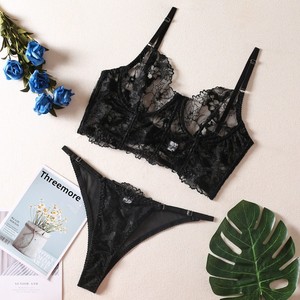Set di Reggiseni Traspiranti in Pizzo Shanhao, <span class=keywords><strong>Lingerie</strong></span> <span class=keywords><strong>Sexy</strong></span> Trasparente, Set Reggiseno e Perizoma <span class=keywords><strong>Sexy</strong></span> per Donne - Product Image 6
