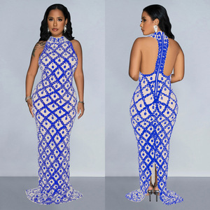 Gonna gonna aderente alla schiena con ananas in garza trasparente a diamante lucido con Costume da <span class=keywords><strong>cantante</strong></span> Sexy - Product Image 5