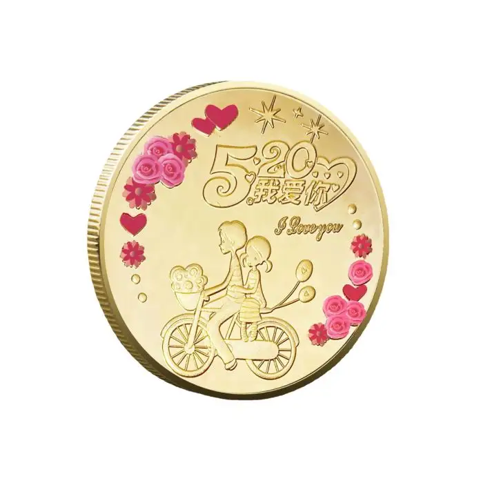 Regalo di san valentino 2023 collezioni di monete Commemorative personalizzate di artigianato in metallo