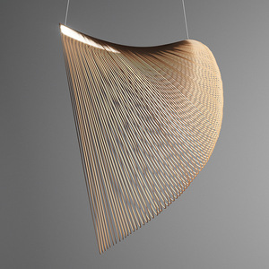 Japanese Style Wooden Pendant <b>Light</b> Oval Shape Led Single Head Chandelier For Living Room <b>Dining</b> Room Cafe Home Decor - Product Image 4