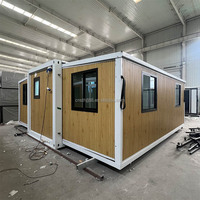 Appartement préfabriqué de 20 pieds, salle de classe, magasin, villa de camping, école, hôtel, complexe hôtelier, cabane de plage, maison conteneur extensible de 40 pieds