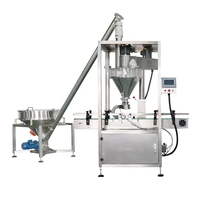 Bottiglia cosmetica barattolo tappatura linea automatica verticale per il lavaggio del latte e polveri sterili riempitrice di farina in polvere confezionatrice