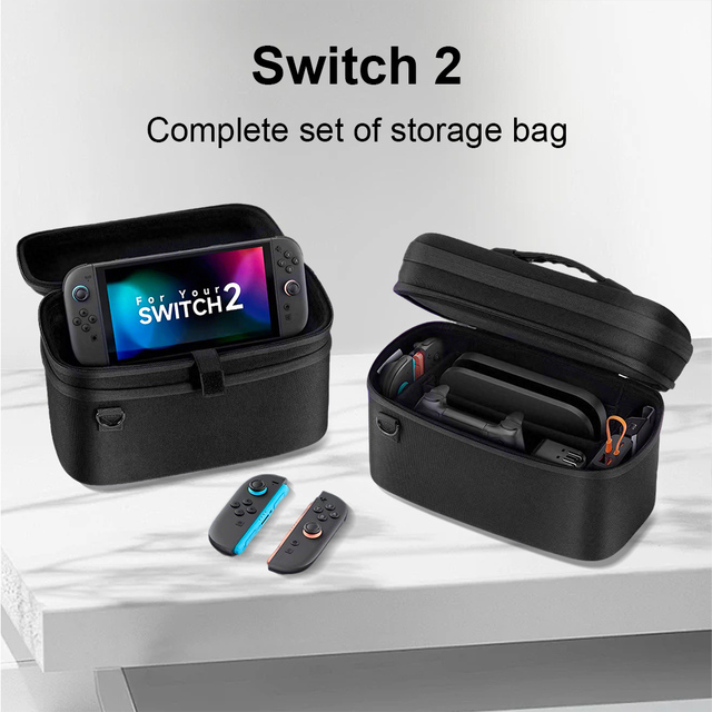 EVA Hard Durable Shockproof Large Capacity Dustproof Travel Case for Nintendo Switch 2 with Zipper Closure
