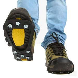 Crampons antidérapants à pointes <span class=keywords><strong>pour</strong></span> <span class=keywords><strong>la</strong></span> marche sur glace, crampons durables <span class=keywords><strong>pour</strong></span> chaussures et bottes avec 8 crampons en acier - Product Image 5