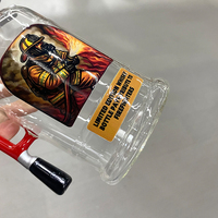 Decantador de whisky con forma de extintor OEM, botella de licor de vidrio de borosilicato de alta calidad de 300 ml con tapa hermética
