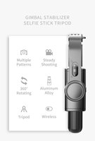 Stabilisateur de cardan à axe unique L08, rotatif intelligent, pour vlog, photo, selfie stick, trépied pour smartphone