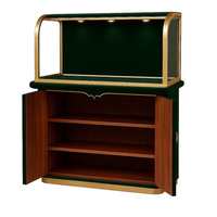 Vitrine de présentation de bijoux sur mesure avec éclairage LED, intérieur en verre trempé et velours, comptoir de luxe pour boutique