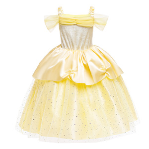 Disfraz de Princesa de la Bella y la Bestia para Niñas, Vestido de Fiesta Infantil, Disfraz de Navidad - Product Image 3