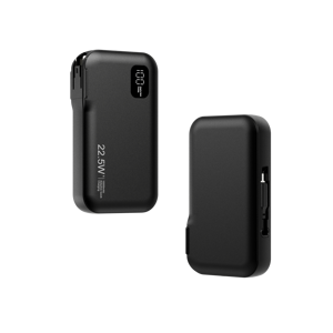 10000mAh Power Bank with AC <b>Plug</b> and Retractable Cable 22.5W PD <b>Fast</b> <b>Charging</b> Power Bank - Product Image 5