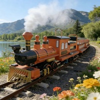 Train touristique électrique à batterie Hualong avec rails, alimenté par batterie au lithium