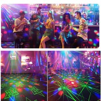 Lumière de fête Disco Ball Light Laser Projecteur Lampe 5 en 1 DJ Stage Strobe Light Noël Mariage Home Club Décoration