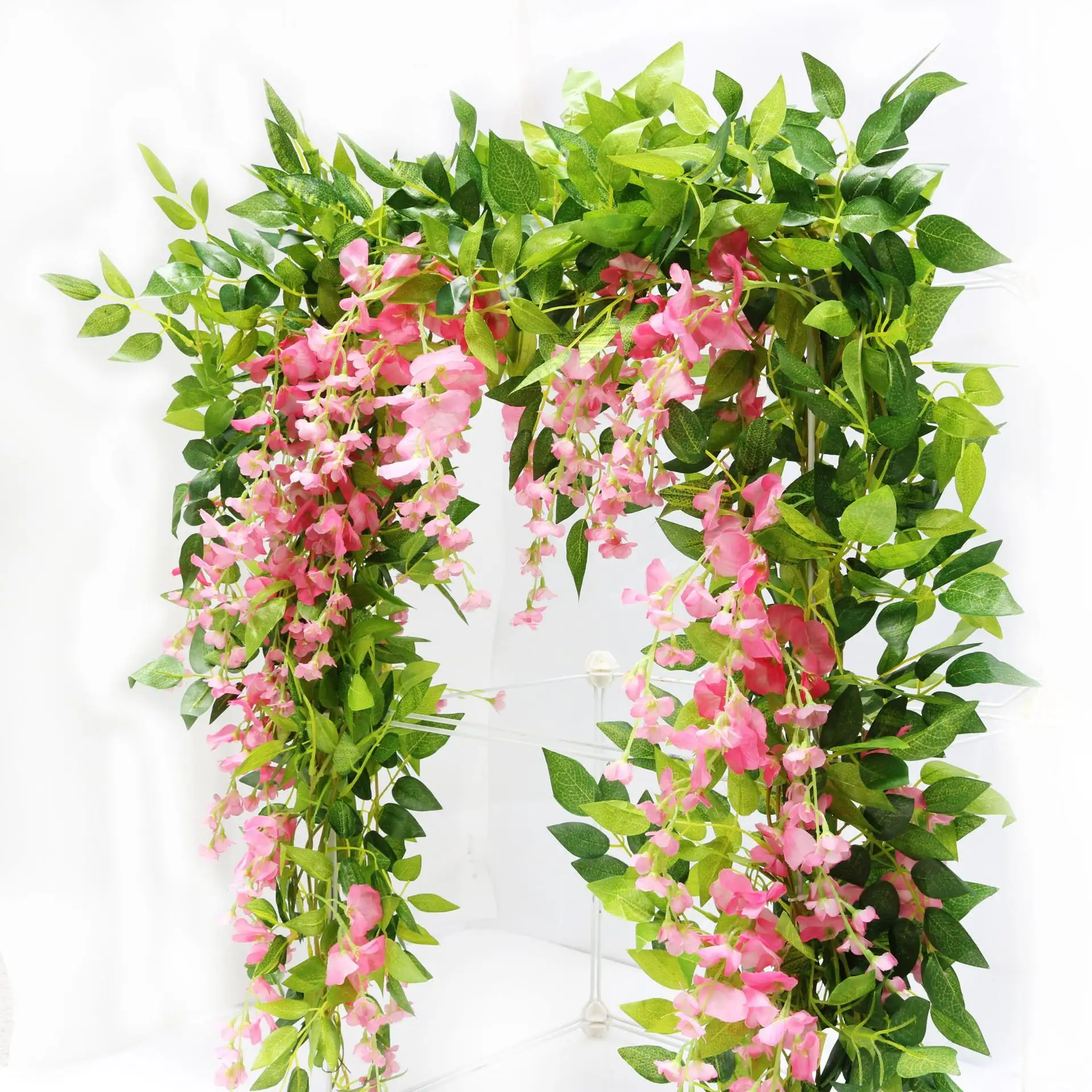 6ft/Stuk Kunstmatige Wisteria Garland Wijnstok Opknoping Bloem Groen Garland Home Garden Outdoor Bruiloft Boog Bloemen Decor