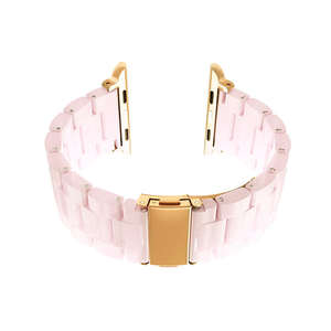 Correa de reloj de cerámica de lujo en naranja, blanco, rosa, amarillo, correa de resina transpirable, hebilla de acero inoxidable de 20mm, compatible con reloj inteligente - Product Image 3