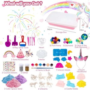 JITENG Bac de <span class=keywords><strong>jeu</strong></span> sensoriel sur le thème de la licorne pour l'éducation précoce, en plastique '<span class=keywords><strong>Petit</strong></span> Monde' - Product Image 2