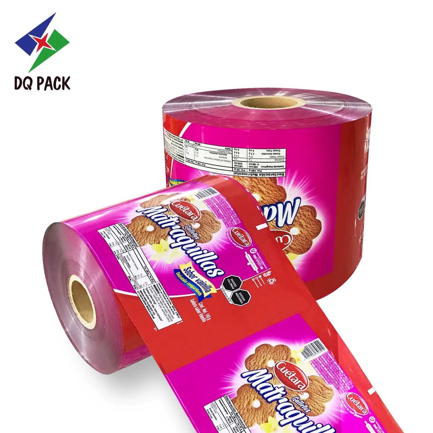DQ PACK CHINA Film per imballaggio flessibile biscute roll cookie roll stock