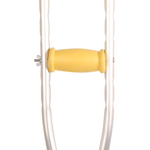 Béquilles sous-bras en alliage d'aluminium Hengfukang, hauteur réglable, taille moyenne, couleur gris et jaune, pour soutien à la rééducation - Product Image 2