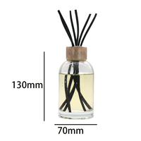 Flacon en verre vide pour diffuseur de parfum à roseaux, imprimé à plat, confortable, crème boisée, ambiance scellée, industriel