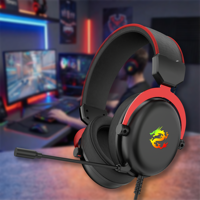 Casque de jeu filaire USB avec son RGB, design PJT-DEP2454, micro supra-auriculaire, PC, codecs dynamiques AAC, sport, voyage, IPX-4