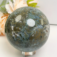 Grande sphère d'agate des Alpes-Nouvelle boule d'agate soyeuse parfaite pour la décoration intérieure et les cadeaux de vacances.