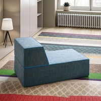 Canapé-lit pliant géométrique design moderne, sectionnel modulaire, avec rembourrage en tissu et éponge, gain de place, pour usage bureautique, modèle YeFei 320