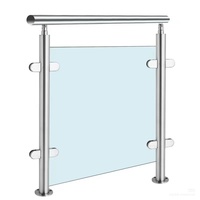 Poteaux de balustrade en verre en acier inoxydable modernes XYF, supports de main courante ronds pour projets de balcon, terrasse, pont et escalier
