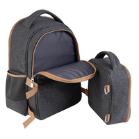 Sac à dos de pique-nique ALL CAMP détachable pour 2 personnes avec compartiment isotherme grande capacité en polyester