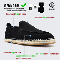 Fabricant de chaussures chinoises LANCI, espadrilles en daim, mocassins, espadrilles personnalisées, chaussures plates en jute, chaussures pour hommes, mocassins