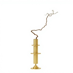 Modern Stainless Steel Tabletop Vase <b>Set</b> with Gold Finish for Home Office Decor wedding decoration - Product Image 1