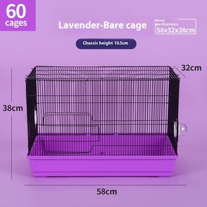 Cage à double base de 60cm en fil d'or Nid d'ours Cage à oiseaux de grande taille Villa Four Seasons General Hamster Cage - Product Image 3