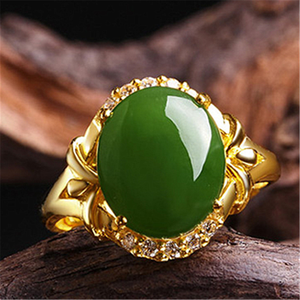 This <b>jade</b> men's <b>ring</b> with rich ethnic elements suits cultural festivals blending tradition and masculine charm perfectly - Product Image 2