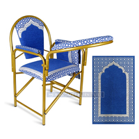 Chaise pliante en métal empilable pour mosquée, hôtel, salon, sièges de prière musulmans – Vente en gros