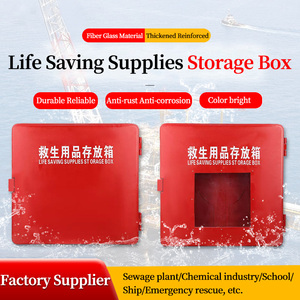 Boya de chaleco salvavidas barata de fábrica, suministros salvavidas, caja de almacenamiento roja con ventana de vidrio visual - Product Image 2