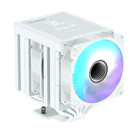 FEZCOOL CS620 Refroidisseur de processeur compact à double tour avec affichage numérique, refroidissement par air, roulement fluide, liaison cuivre-aluminium, six caloducs, ARGB