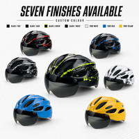 Casque de vélo personnalisé OEM PC EPS 18 aérations avec visière magnétique pour adulte unisexe, idéal pour la route