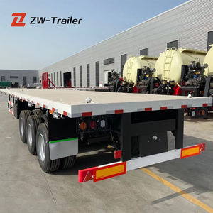 <span class=keywords><strong>Remorque</strong></span> ZW fabriquée en Chine, 20 pieds, 40 pieds, tri-<span class=keywords><strong>essieux</strong></span>, 4 <span class=keywords><strong>essieux</strong></span>, plateau plat, <span class=keywords><strong>remorque</strong></span> à plateau plat pour camion semi-<span class=keywords><strong>remorque</strong></span> à <span class=keywords><strong>vendre</strong></span> - Product Image 3