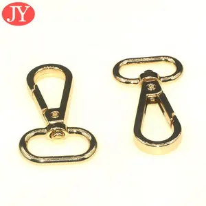 25mm zinc alloy snap hook swivel black one inch gold color snap hook