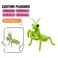 Boneka Kumbang Lucu Berkualitas Tinggi, Mainan Hewan Boneka Isi Dakron, Grosir Custom, Cocok untuk Hadiah dan Dekorasi