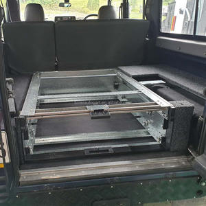 Système de tiroir de rangement de cargaison simple tout-terrain 4x4 robuste avec glissière pour réfrigérateur pour Defender 90 110 - Product Image 4