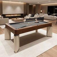 Luxe Moderne Chêne Bois Massif 2-en-1 Multifonctionnel 6ft 7ft 8ft 9ft Table de Billard Tennis Top Snooker Tables de Billard à Vendre