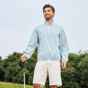 Wholesale <strong>2</strong> Piece Clothing Golf Shorts Set Men Waterproof Lightweight <strong>1</strong>/4 <strong>Zip</strong> Pullover Jackets Long Sleeve Golf <strong>Sweatshirts</strong> - Product Image 3