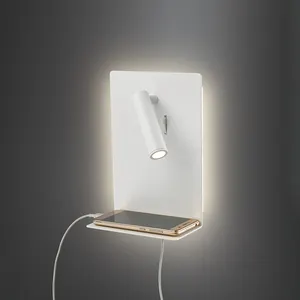 Switch Control 3+8W Rotatable Reading Light Adjustable Spotlight Indoor LED Wall Lamp