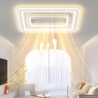 Nouveau ventilateur de chauffage de style hiver plus chaud salon ventilateur de plafond sans lame en cristal avec lumière et télécommande