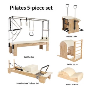 <span class=keywords><strong>Cama</strong></span> de Pilates Multifuncional 3 en 1, Mesa de Trapecio de Madera para Pilates, Equipo de Entrenamiento de Core para Estudio de Yoga Comercial - Product Image 5