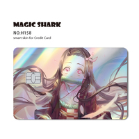 Autocollant de peau personnalisé brillant Magic Shark OEM, sans danger pour la peau, pour les cartes de crédit Master Visa